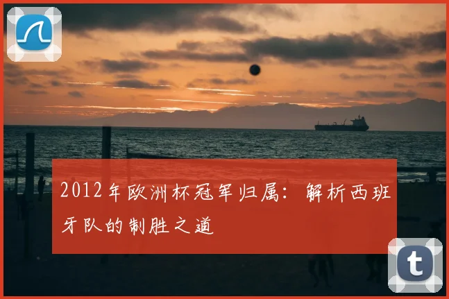2012年欧洲杯冠军归属：解析西班牙队的制胜之道